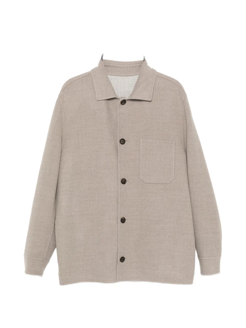 Eleventy Wool Shirt In Brown