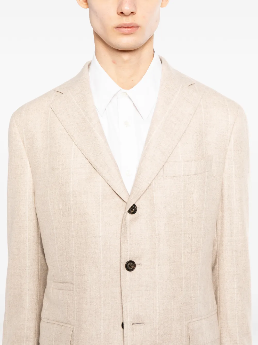 Eleventy Blazer met krijtstreep Beige