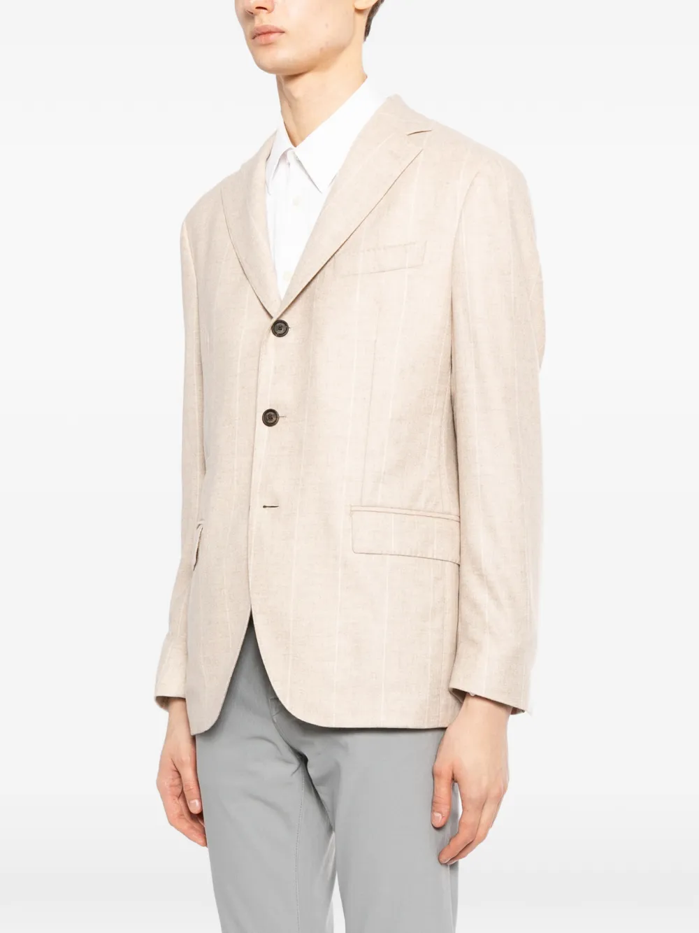  Eleventy Pinstripe Blazer - Neutrals 