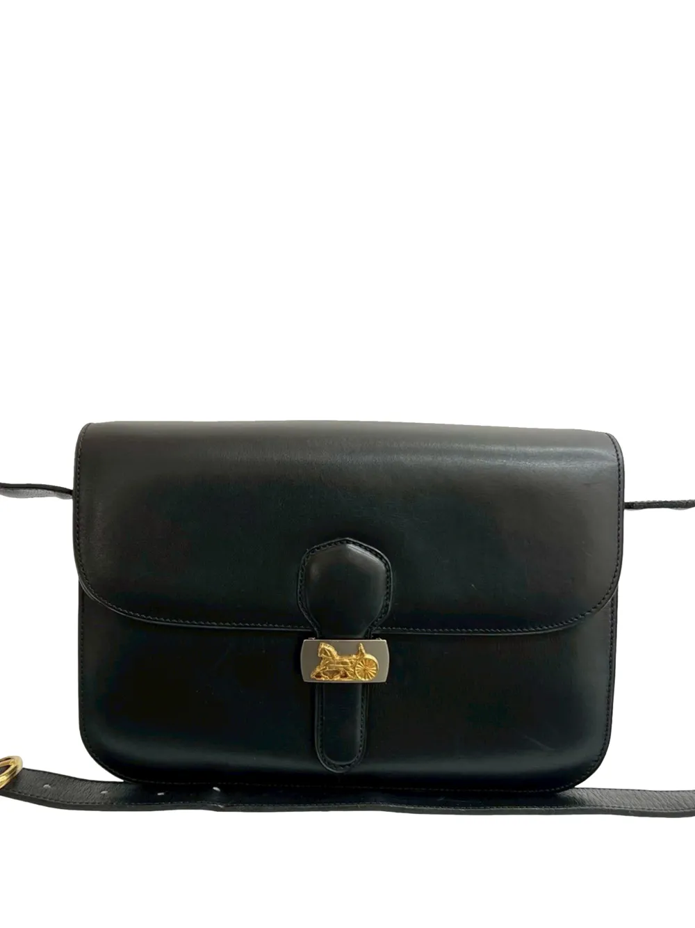 Celine Pre-Owned Borsa a tracolla Horse Carriage in pelle 2000-2025 - Nero