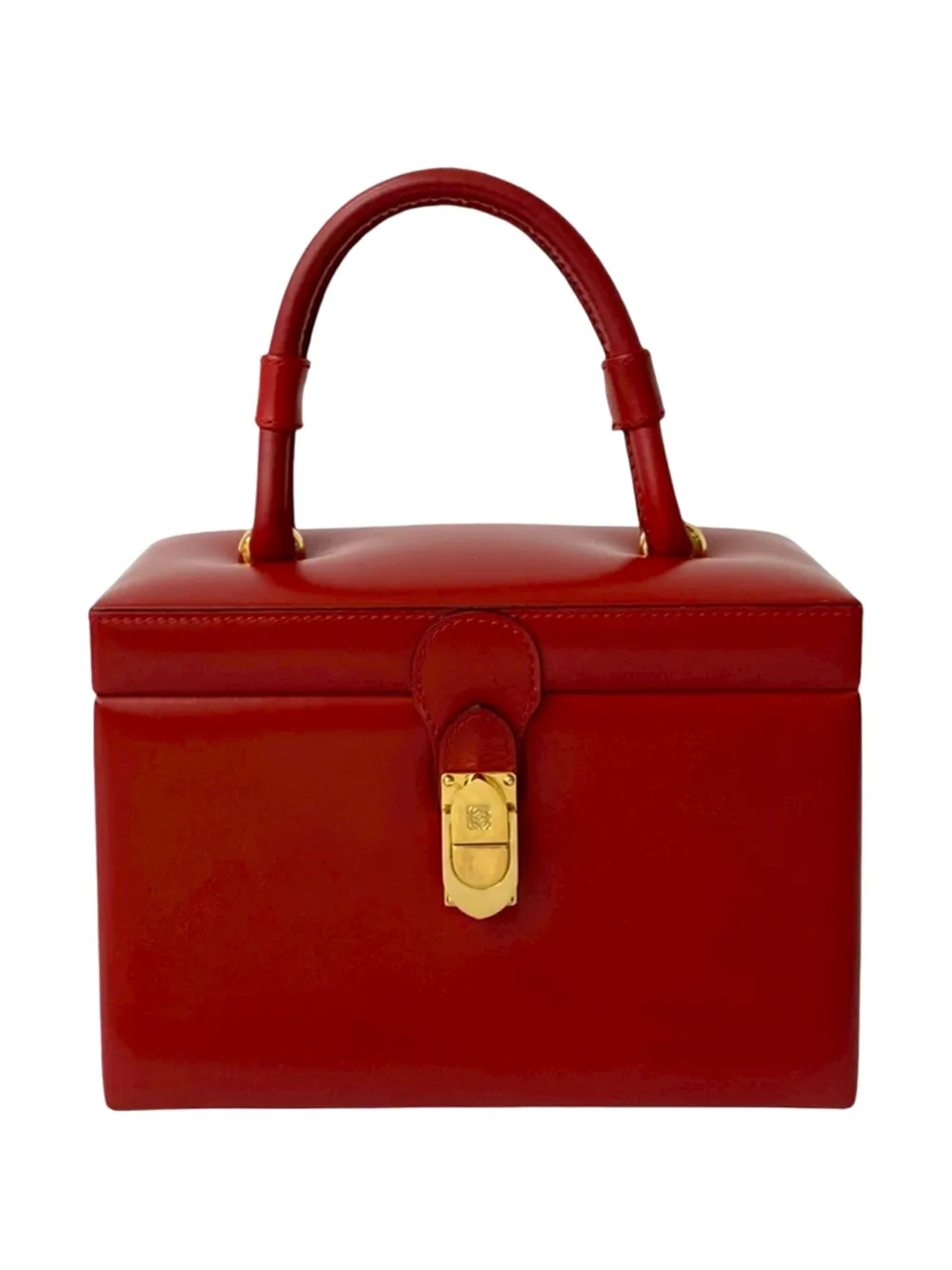 Loewe Pre-Owned 2010-2026 Leather Anagram vanity bag - Rosso