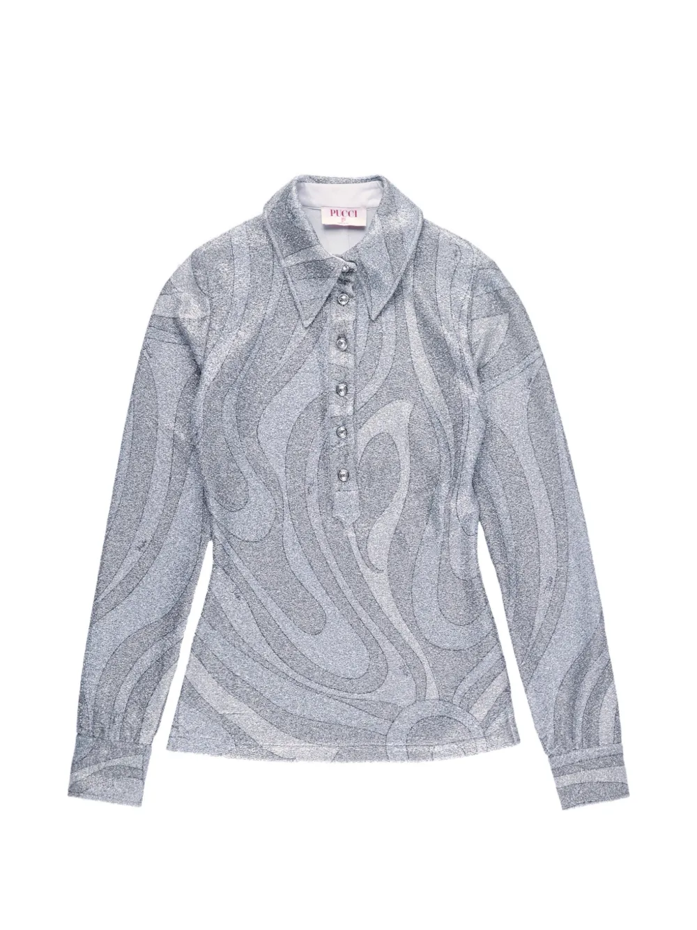 PUCCI long-sleeve polo top - Grigio