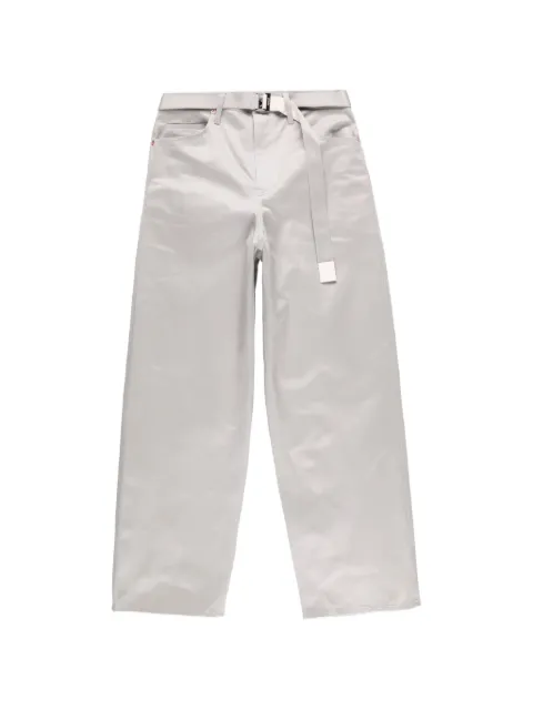 sacai belted chino trousers