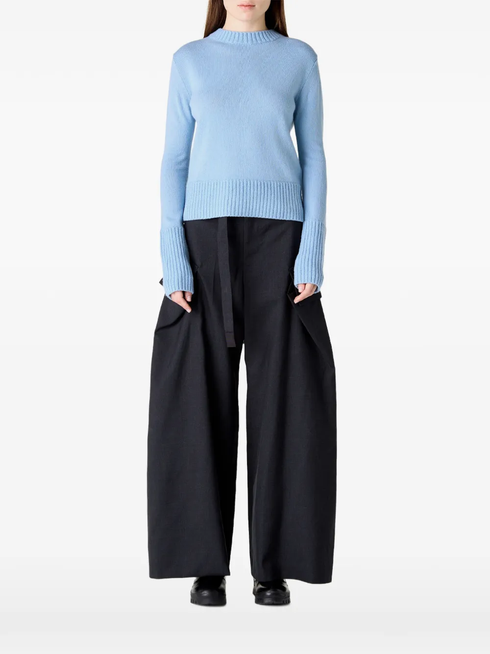  Sacai Wool Sweater - Blue 