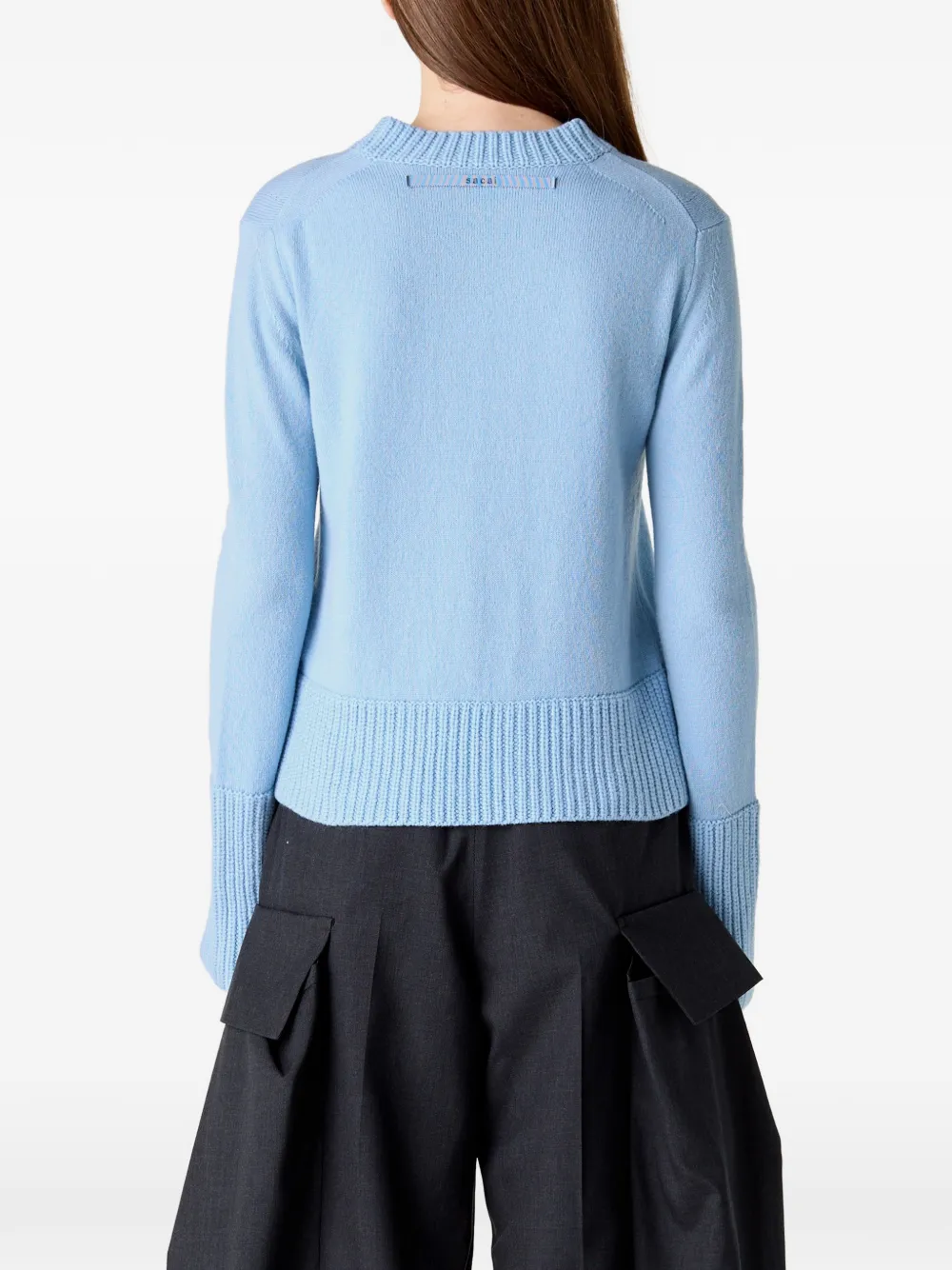  Sacai Wool Sweater - Blue 