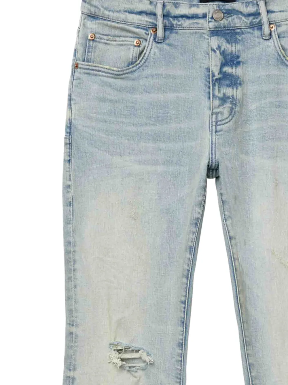 Purple Brand P004 gerafelde jeans Blauw