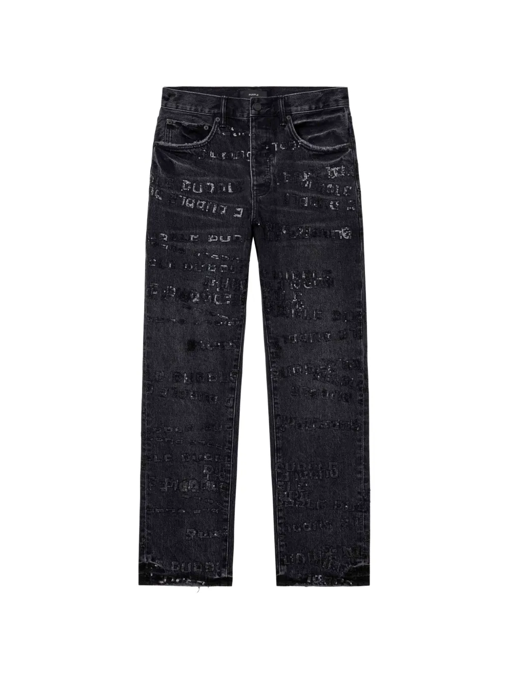 Purple Brand Jeans con orlo sfrangiato - Nero