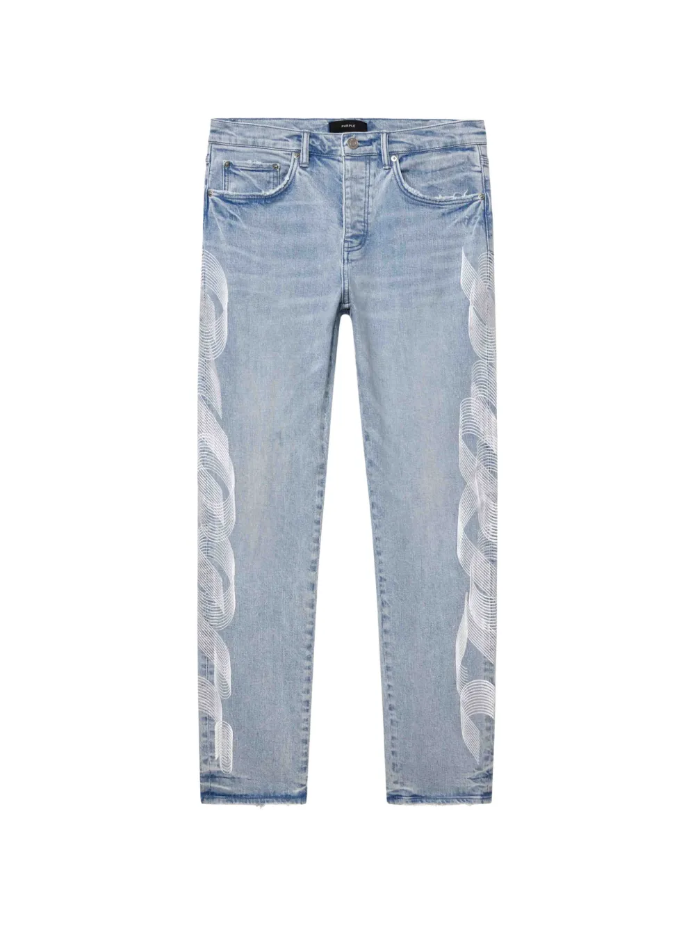 Purple Brand Jeans P005 con ricamo - Blu