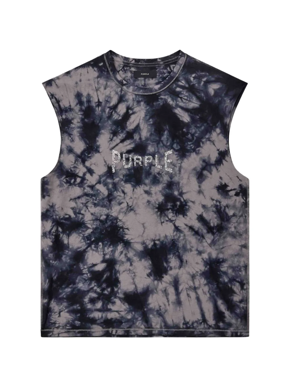Purple Brand T-shirt smanicata con fantasia tie dye - Viola