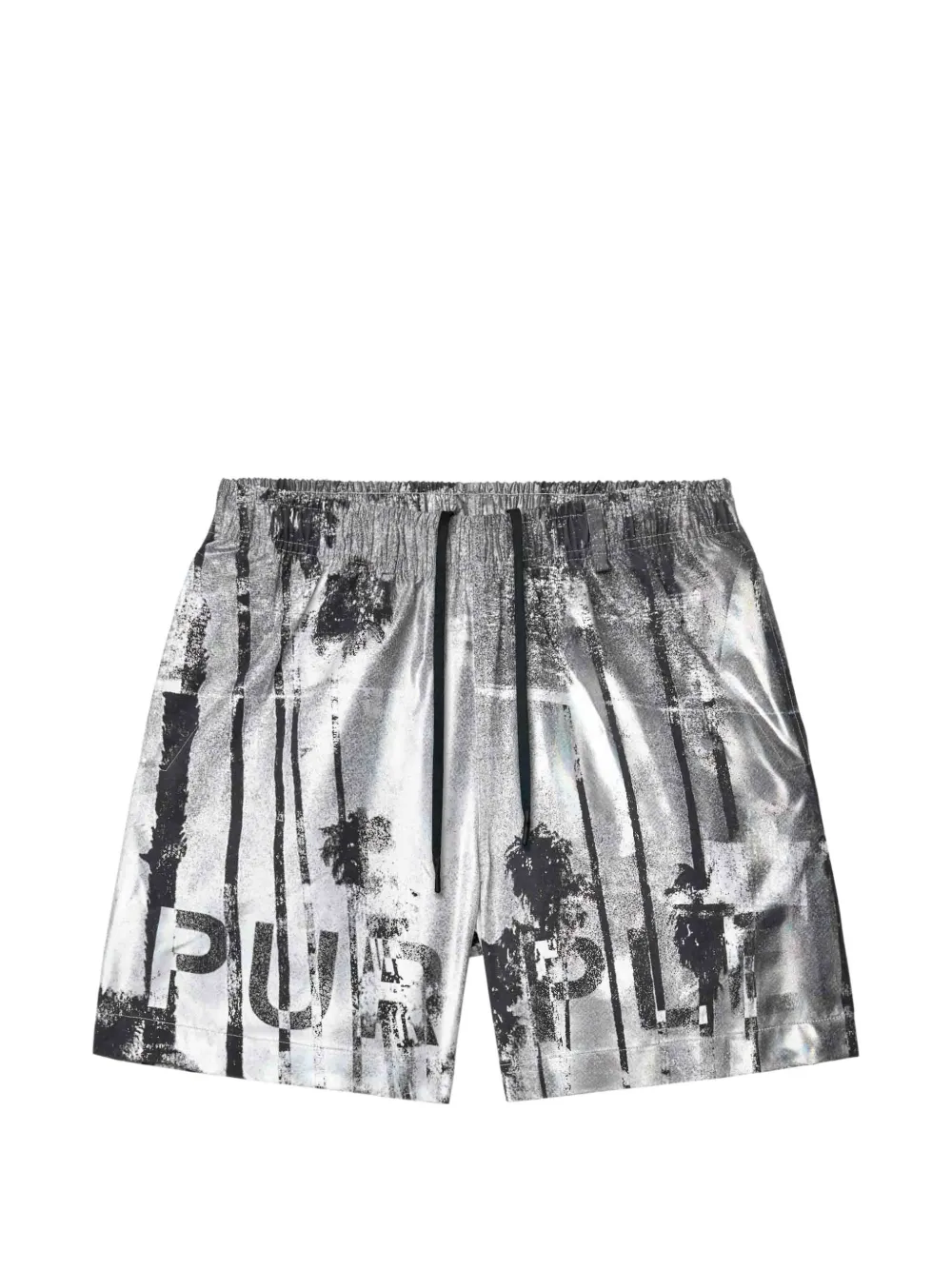 Purple Brand Costume da bagno con stampa grafica - Argento