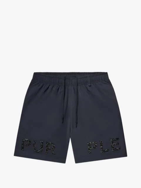 Purple Brand short à logo imprimé à lien de resserrage