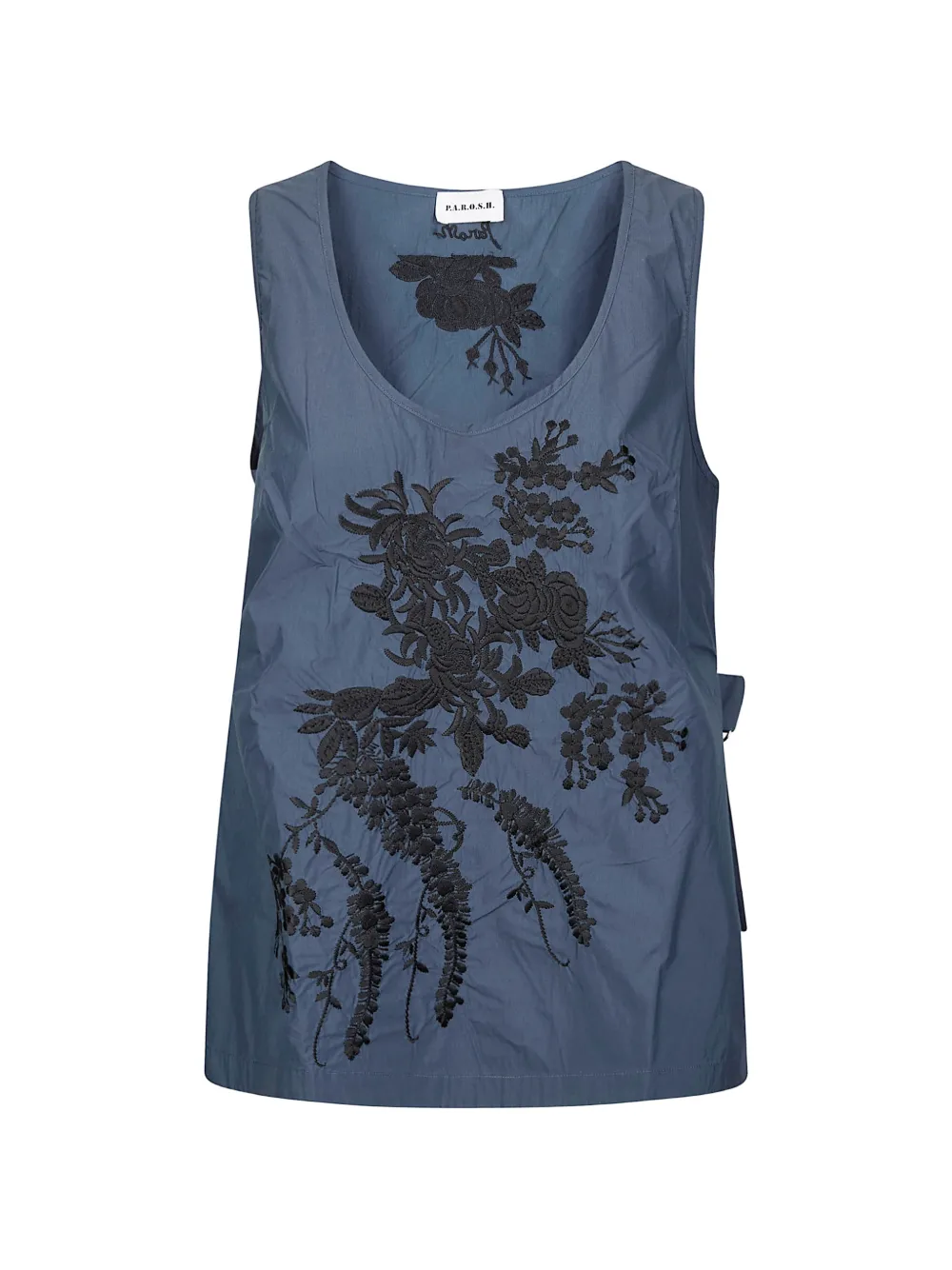P.A.R.O.S.H. Ninja floral-embroidered top - Blu