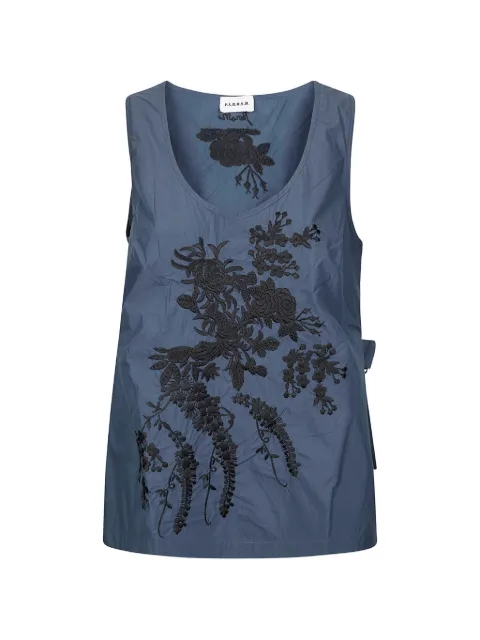 P.A.R.O.S.H. Ninja floral-embroidered top