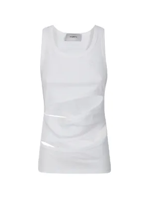 Low Classic Hole Point Tank Top | Yellow | FARFETCH JO