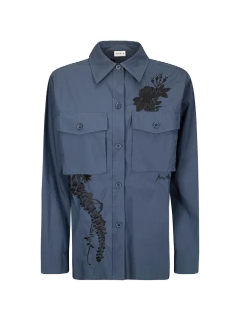 P.A.R.O.S.H. Ninja floral-embroidered shirt