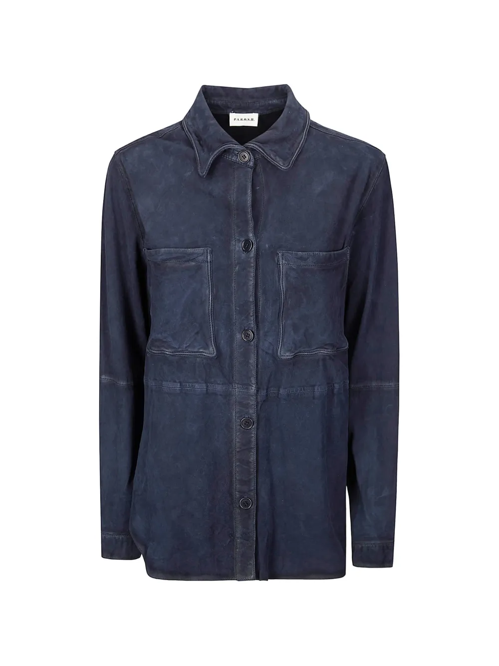 P.A.R.O.S.H. Mafra suede shirt - Blau