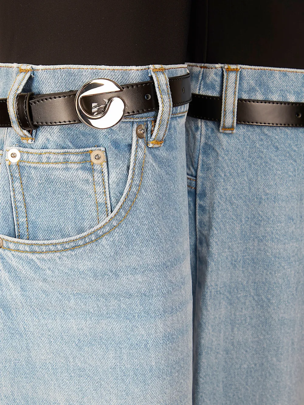 Coperni Broek met vlakken en ceintuur Zwart
