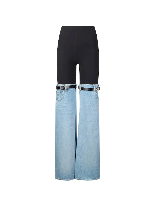 Coperni Paneled Belted Trousers in Black