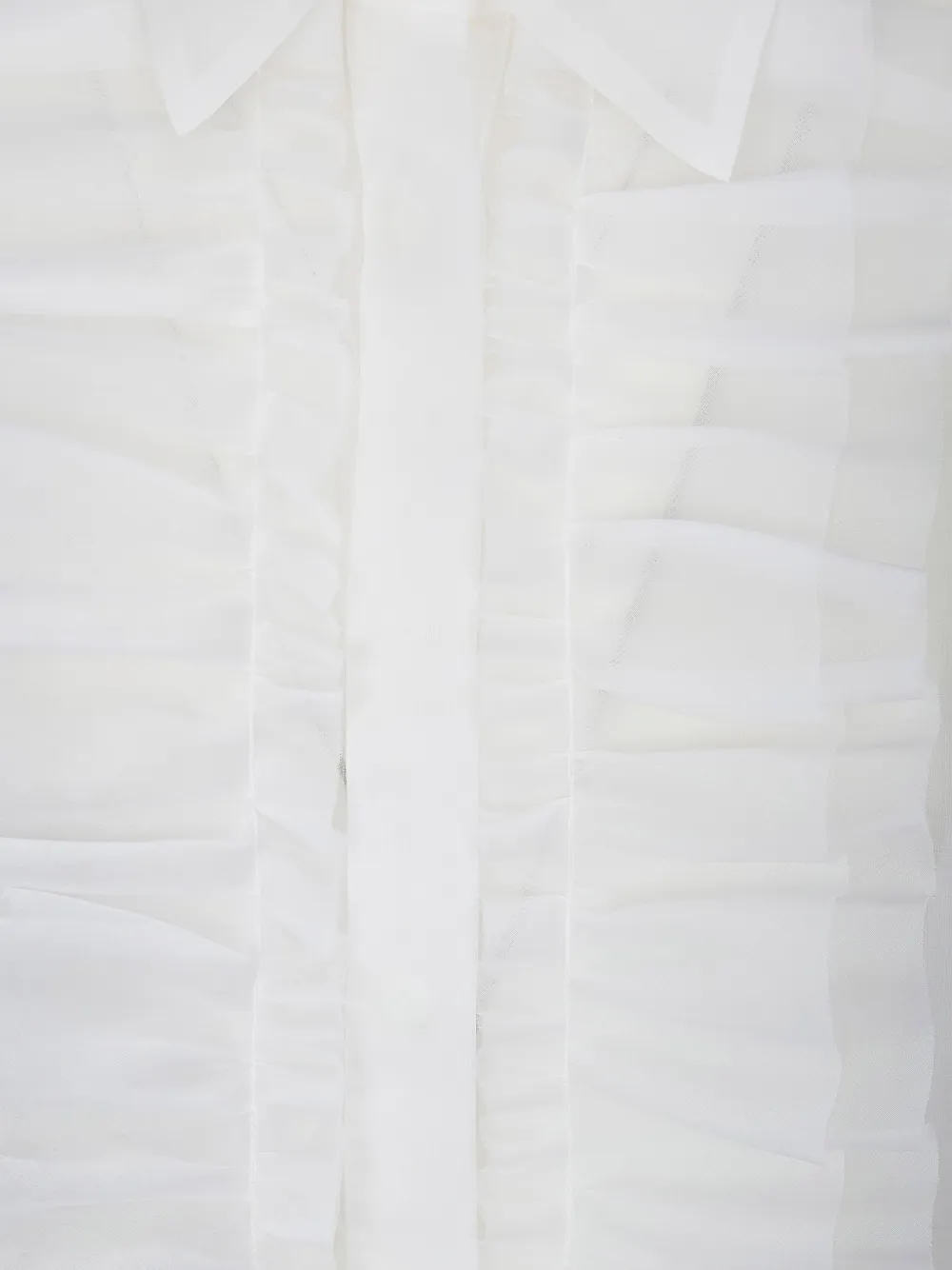  P.a.r.o.s.h. Shake Ruffled Shirt - White 