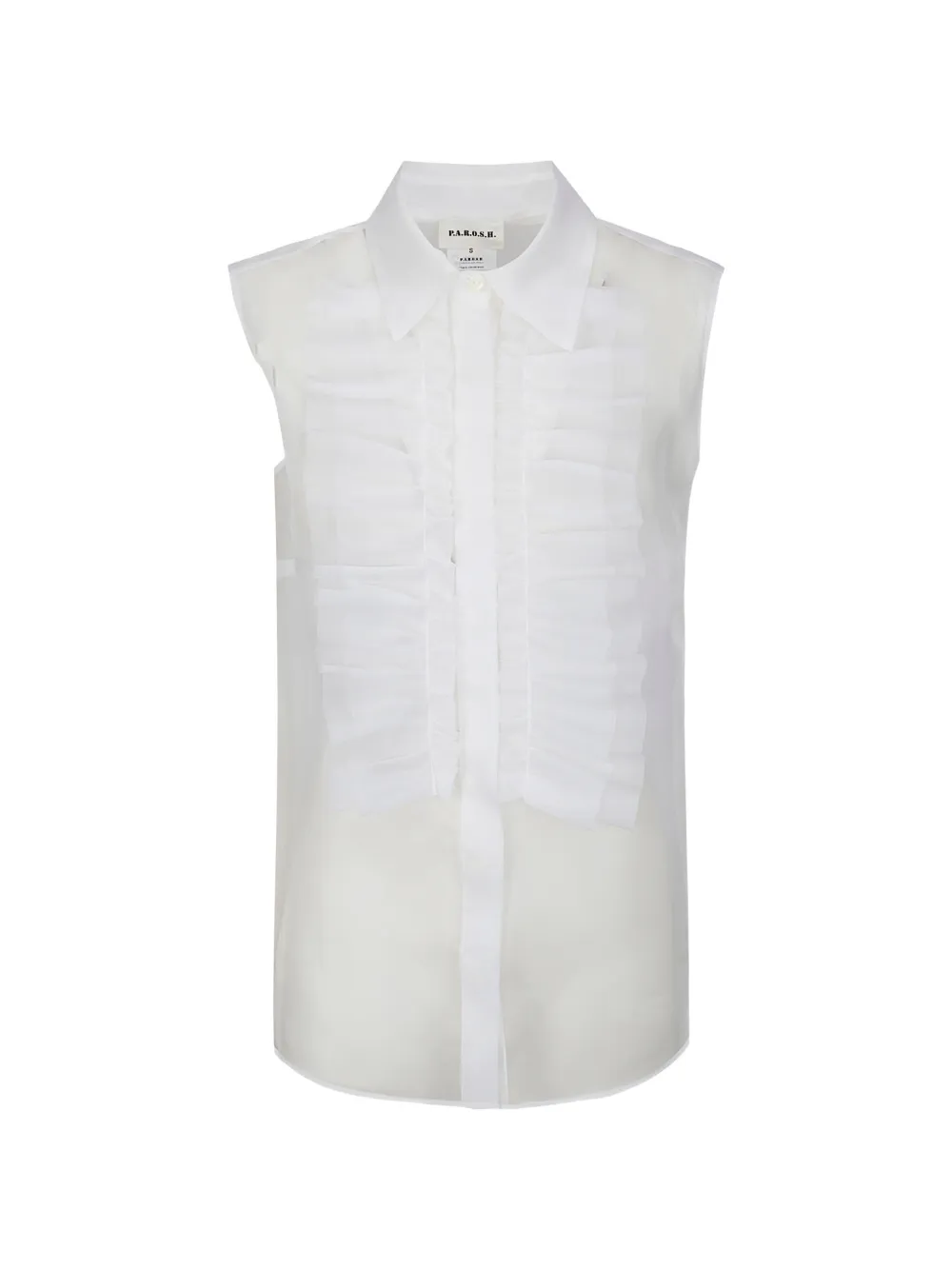 P.A.R.O.S.H. Shake ruffled shirt - Bianco