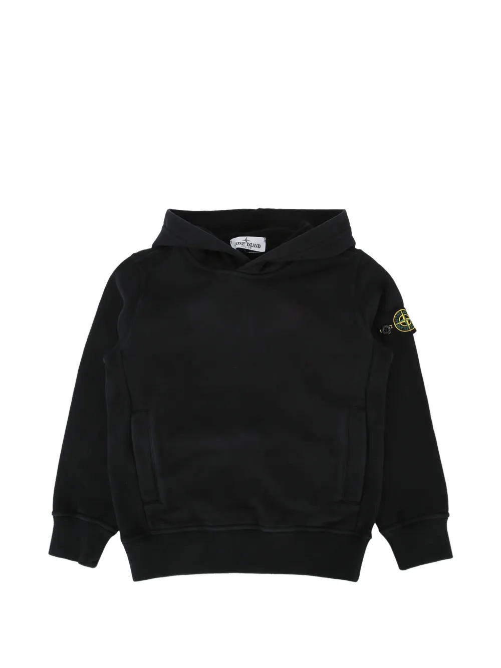 Stone Island Compass Hoodie In Black