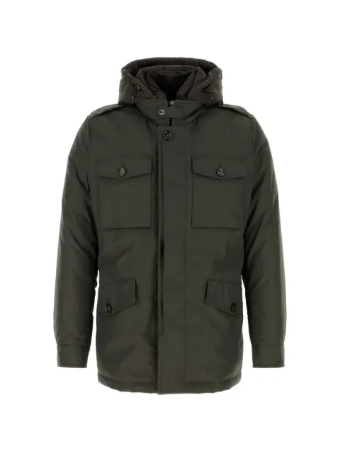 Moorer buttoned hooded jacket