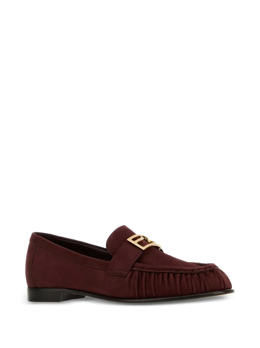 FENDI FF Baguette Suede Loafers in Brown, view 2