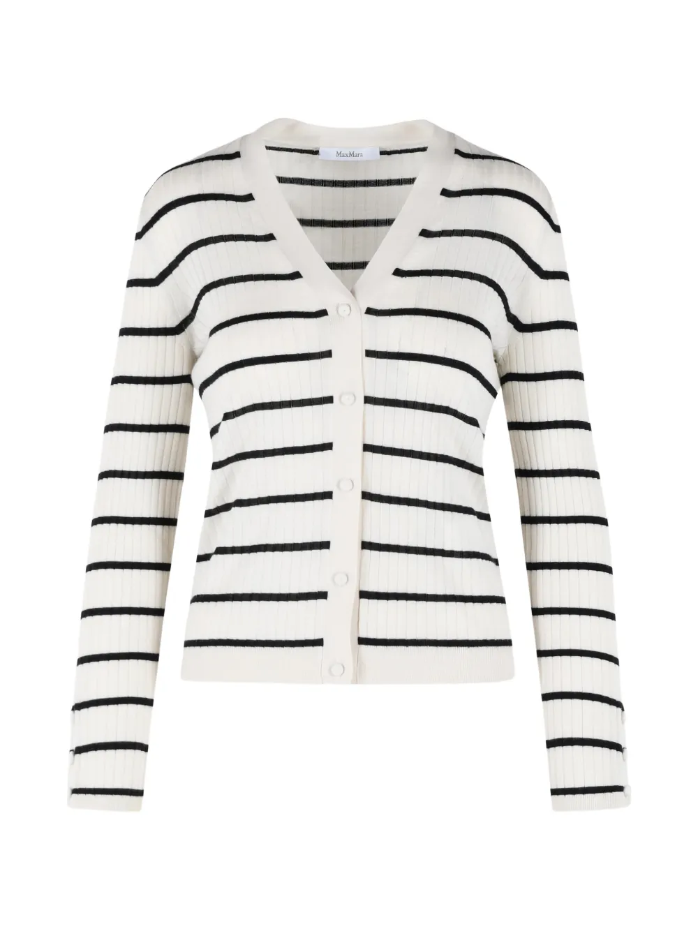 Max Mara Cardigan Pedale con scollo a V - Bianco