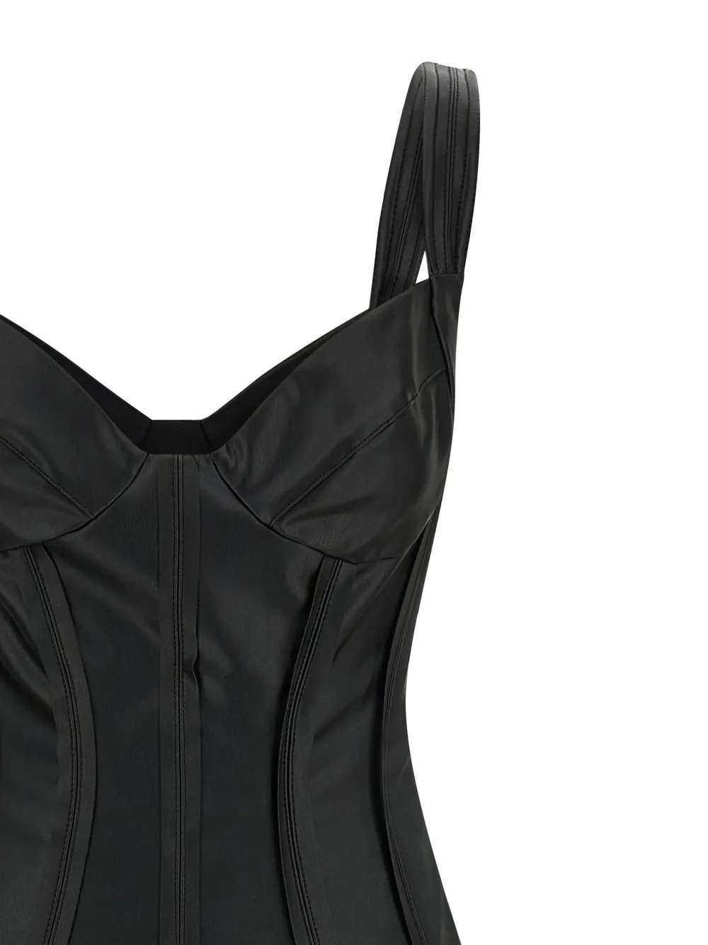 Elisabetta Franchi Mouwloze midi-jurk Zwart