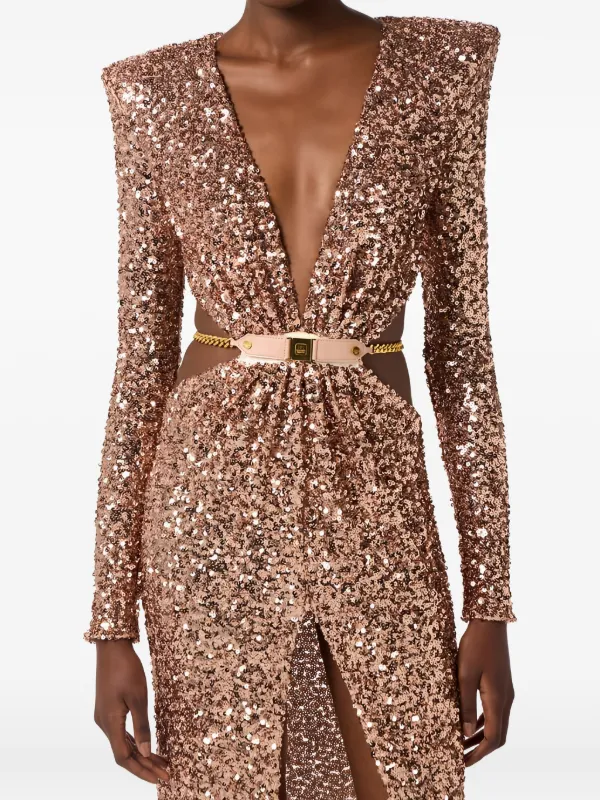 strapless open back dress Abito Red Carpet Nero Elisabetta Franchi