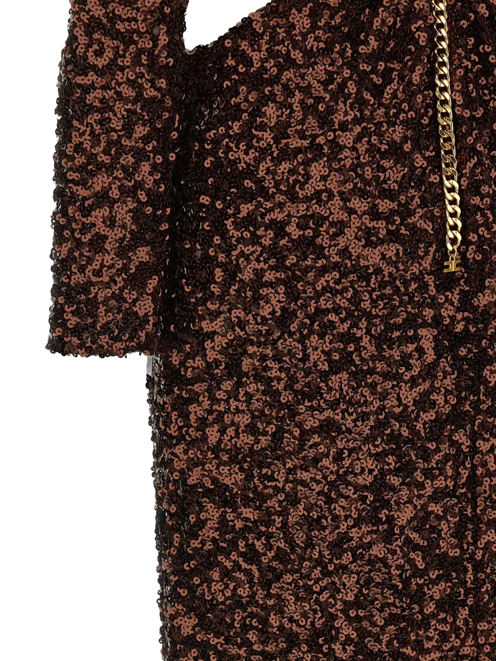 Sequined V-Neck Evening Dress