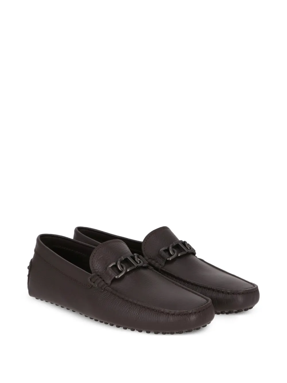 Tod's Gommino chain-link leather loafers Bruin