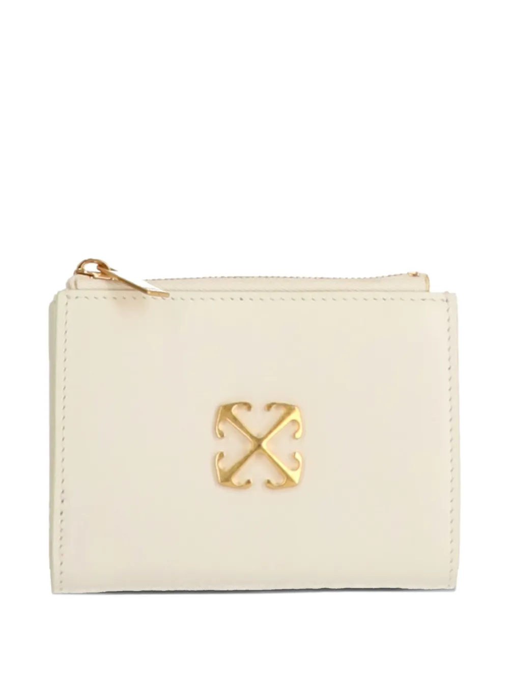 Off-White Jitney logo-plaque zipped wallet - Toni neutri