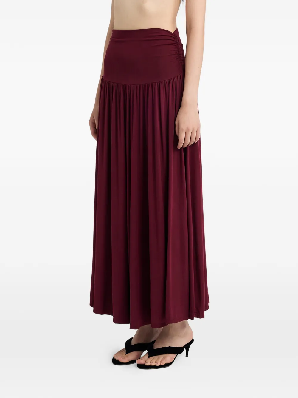 Determ; Falda Midi Acampanada - Rojo 