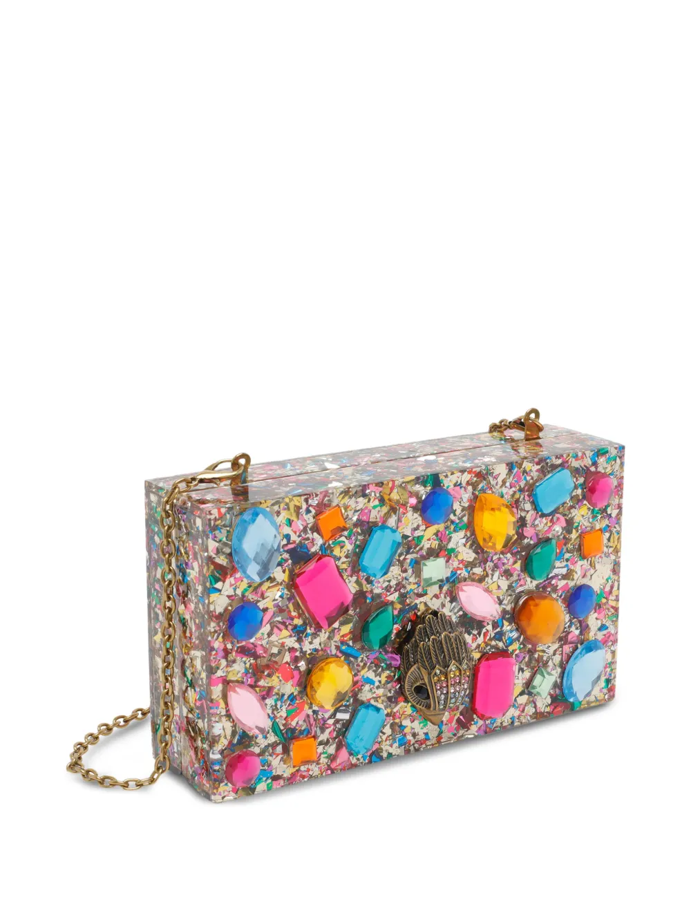 Crystals Box Clutch Bag