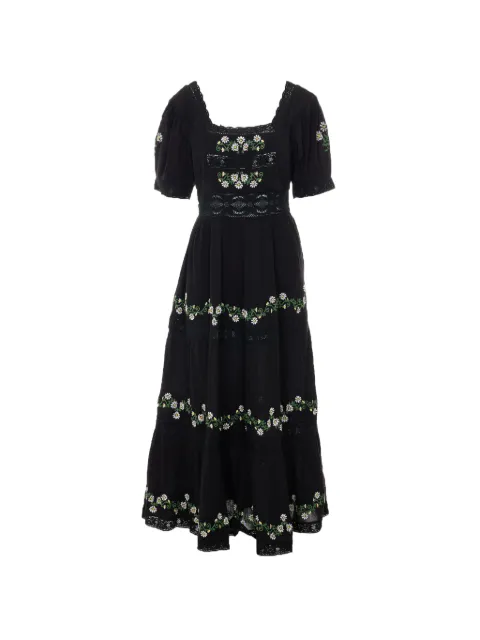 Rixo embroidered philippa dress