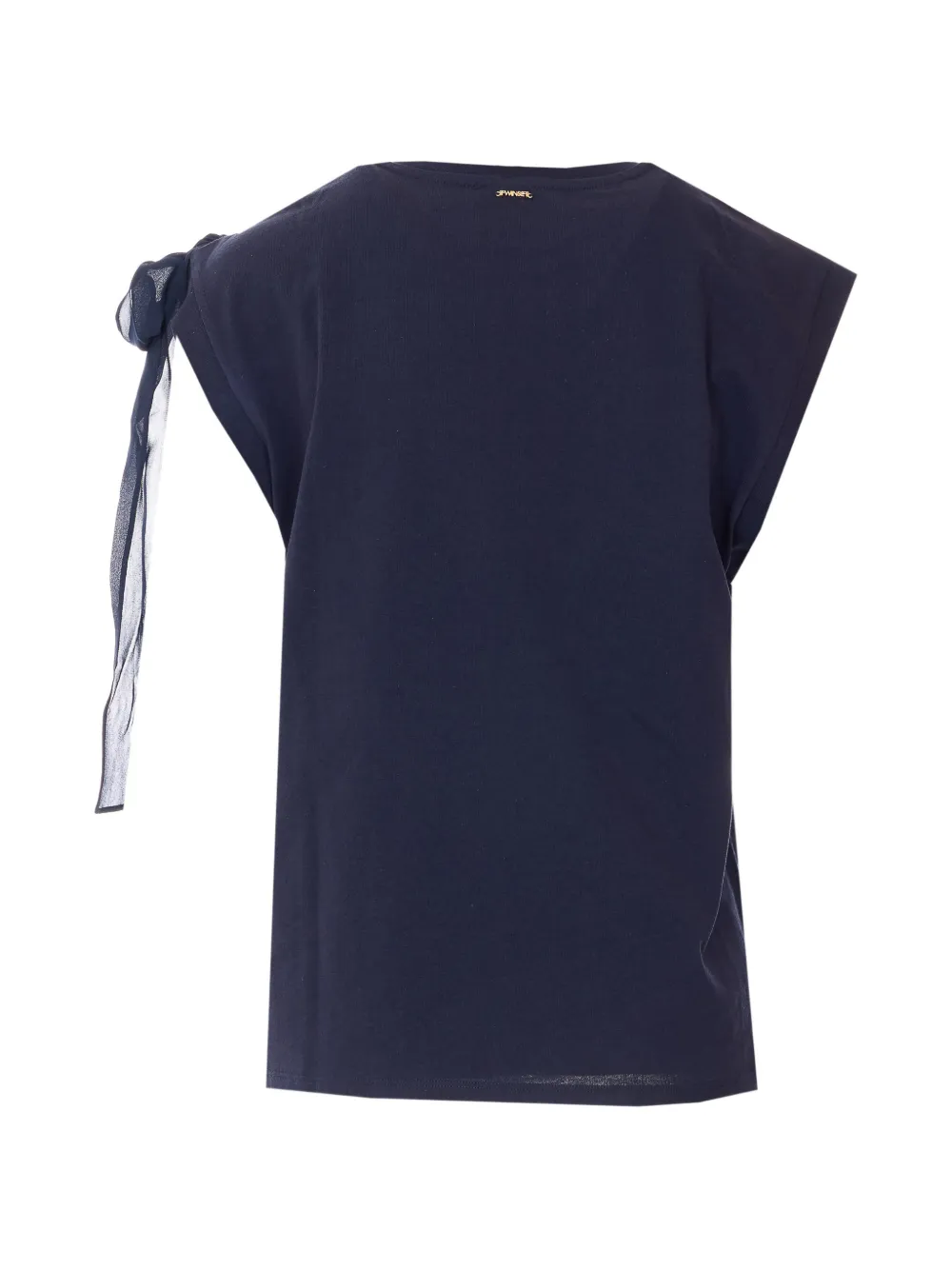 TWINSET T-shirt met gestrikt detail en ronde hals Blauw