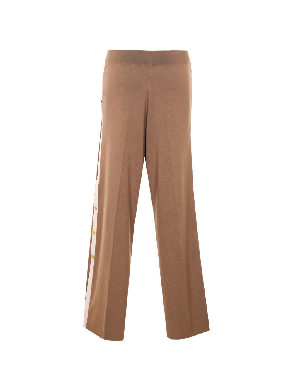 Elisabetta Franchi Broek met patch en knoop Bruin