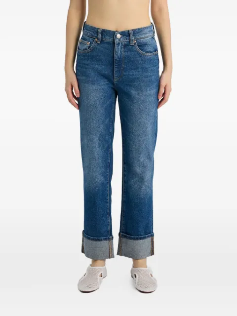 DL1961 High-waist jeans met omgeslagen pijpen