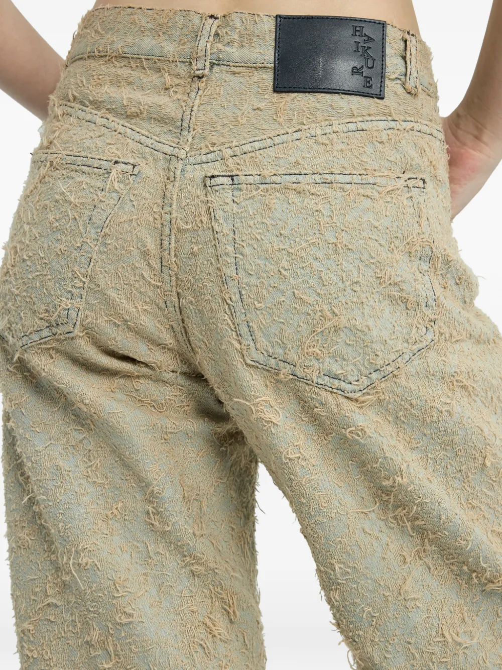 Haikure Bonnie jeans met vijf zakken Beige