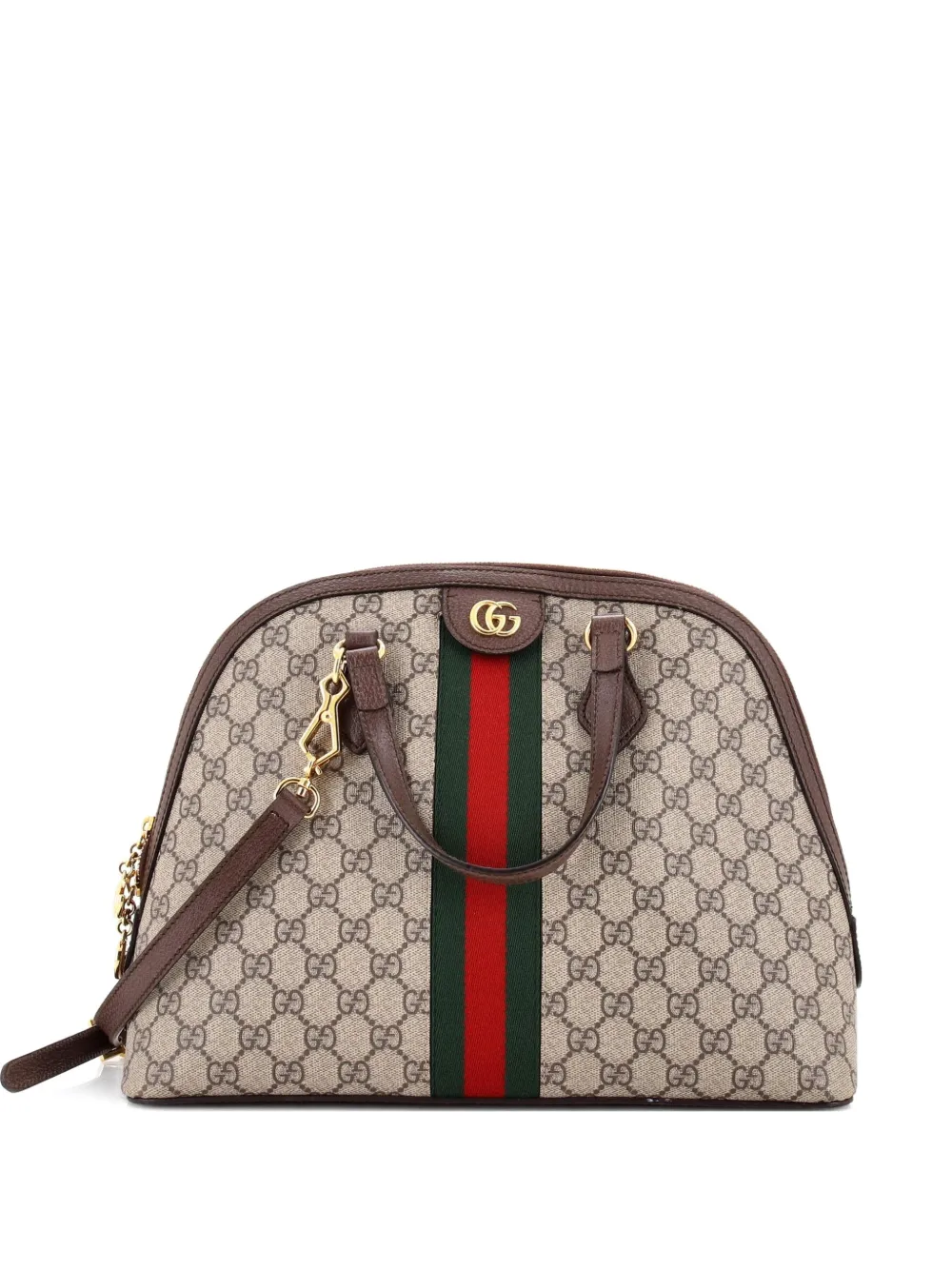 Gucci Pre-Owned Ophidia Dome Top Handle Bag GG Coated Canvas Medium satchel - Braun