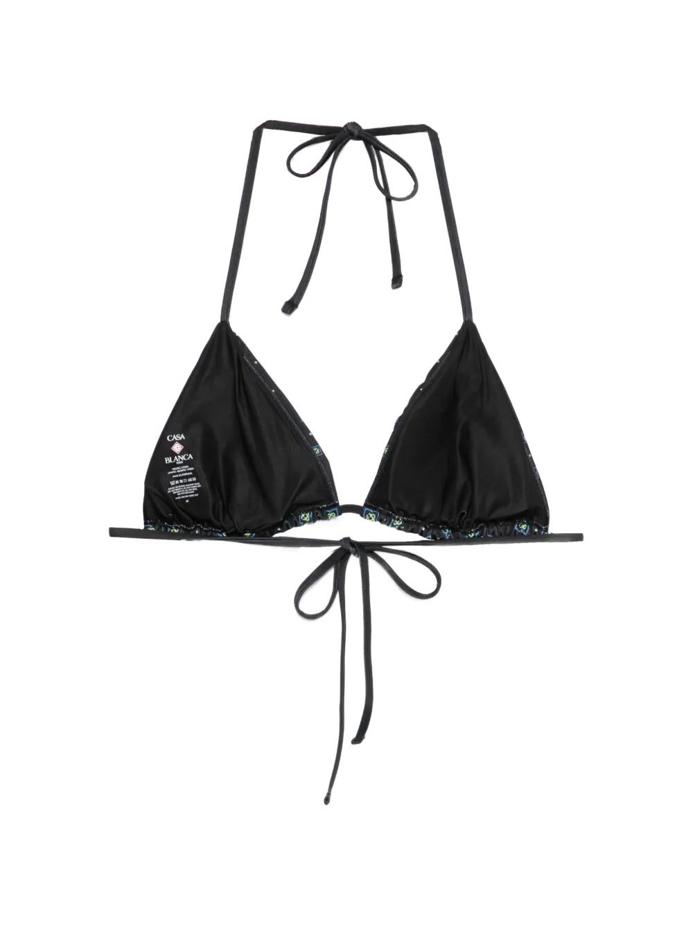 Casablanca Triangel bikinitop met monogram Zwart