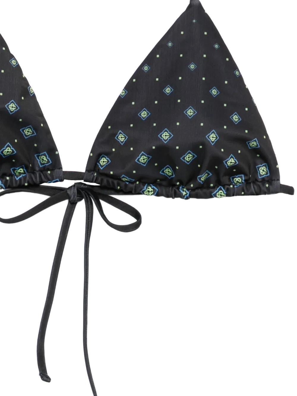 Casablanca Triangel bikinitop met monogram Zwart