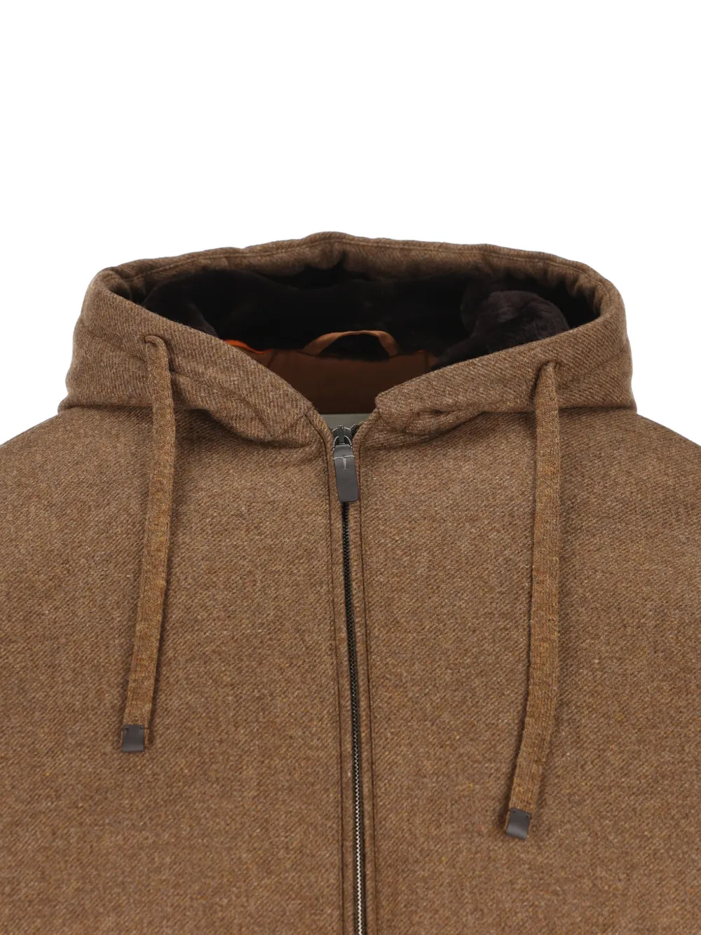  Tod's Hooded Zip-up Jacket - Brown 
