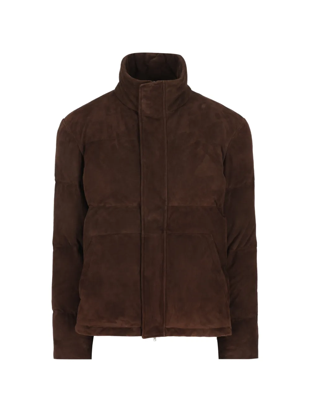 Tod's Suede Padded Coat In Brown