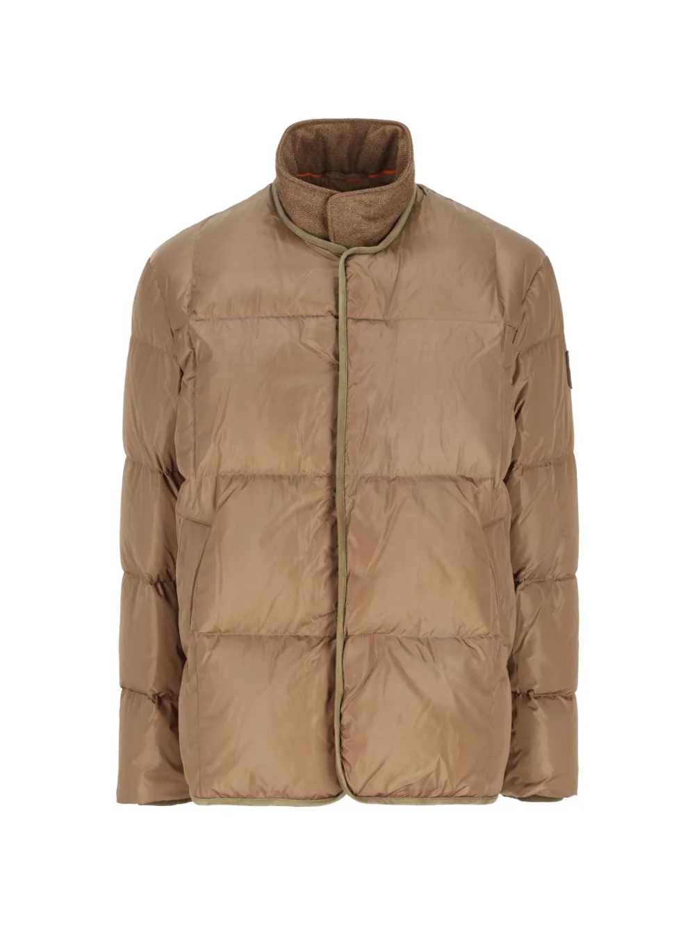 Tod's Logo-patch Quilted Coat In Neutral