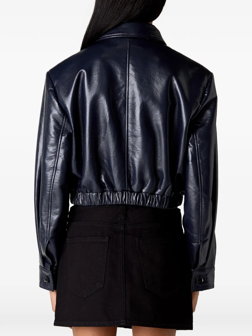  Agolde Nahla Cropped Jacket - Blue 