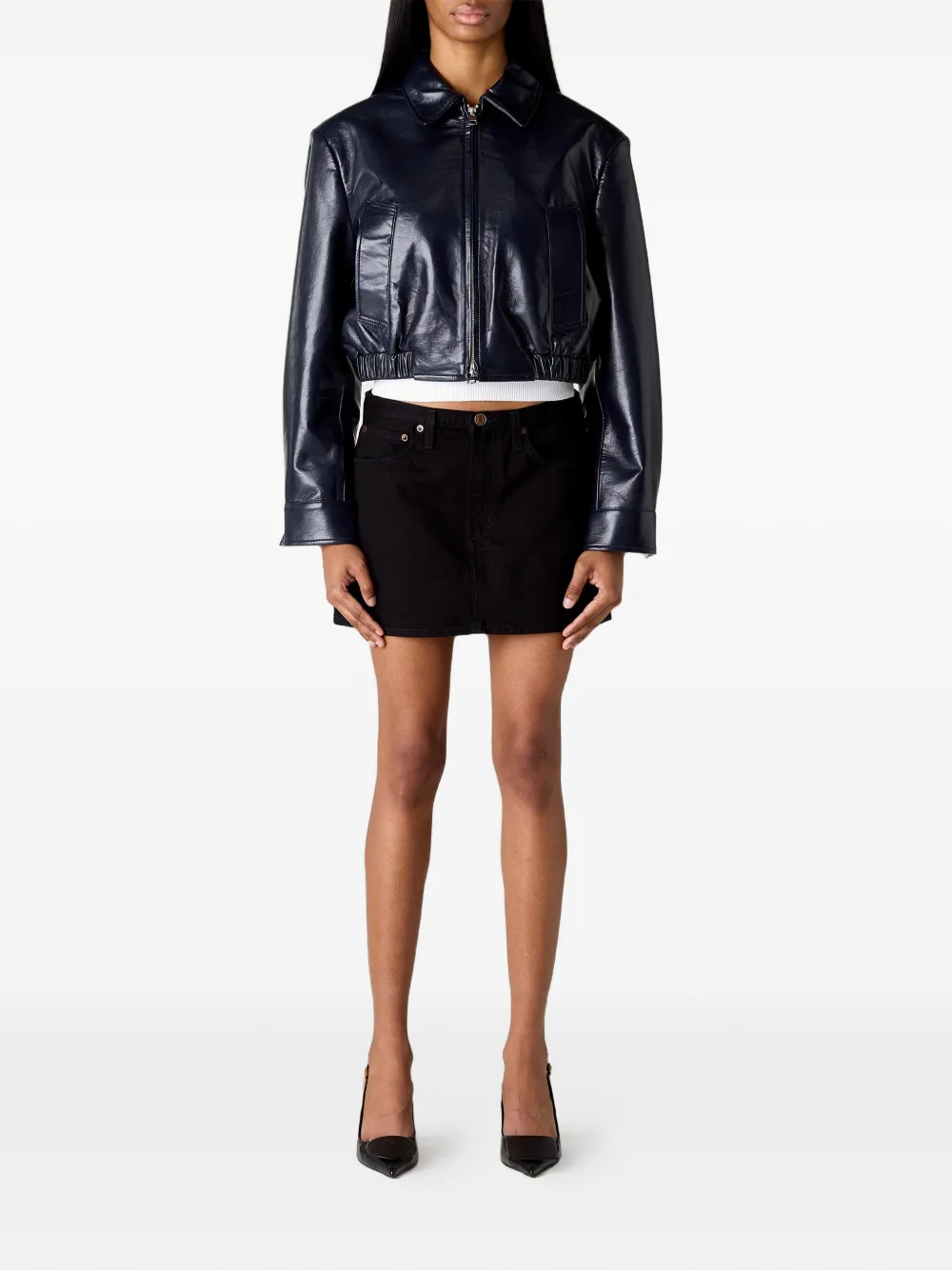  Agolde Keira Mini Skirt - Black 
