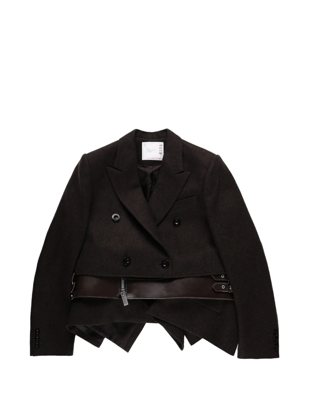 sacai wool jacket - Marrone