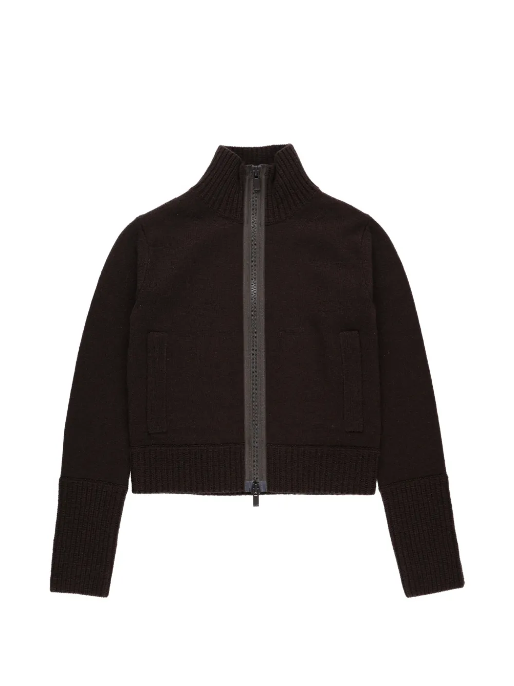 sacai wool cardigan - Marrone